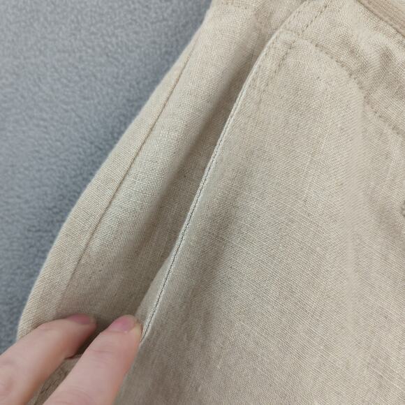 Eddie Bauer Pants Womens 4 Pure Linen High Rise Wide Leg Lagenlook Minimalist - Picture 6 of 10